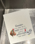 Rooster Feather Duster Bio-degradable Cellulose Dishcloth Set of 2