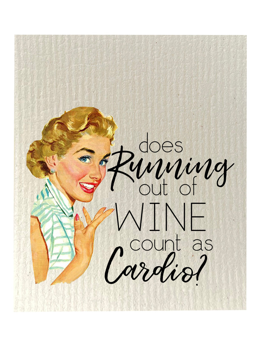 Running Out Of Wine Dishcloth Set