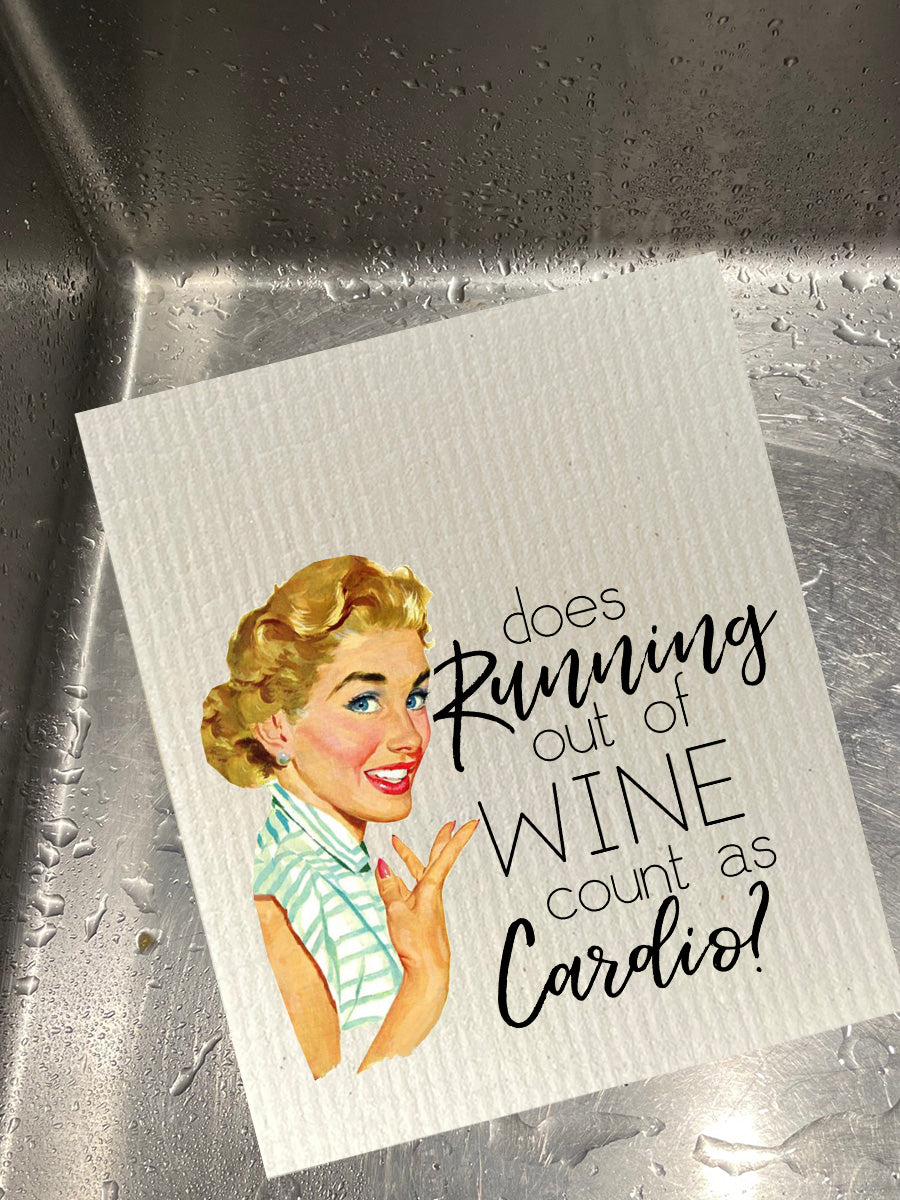 Running Out Of Wine Dishcloth Set