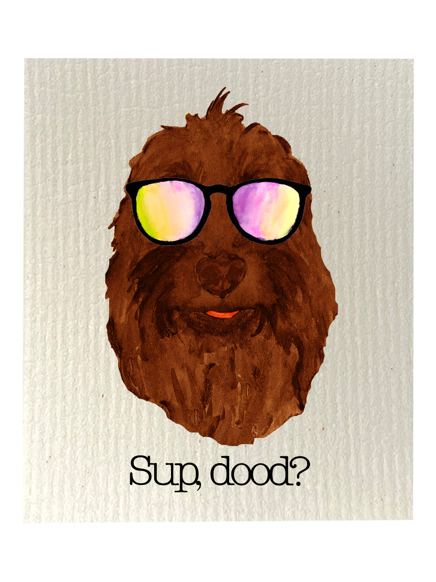 Sup Dood Chocolate Dishcloth Set