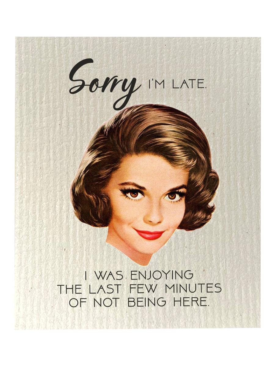 Sorry I'm Late Dishcloth Set