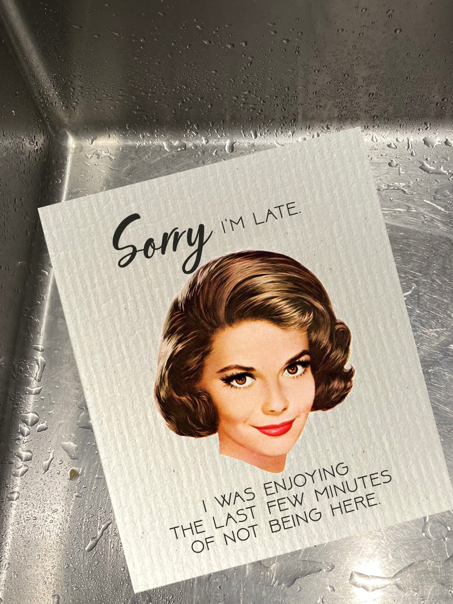 Sorry I'm Late Dishcloth Set