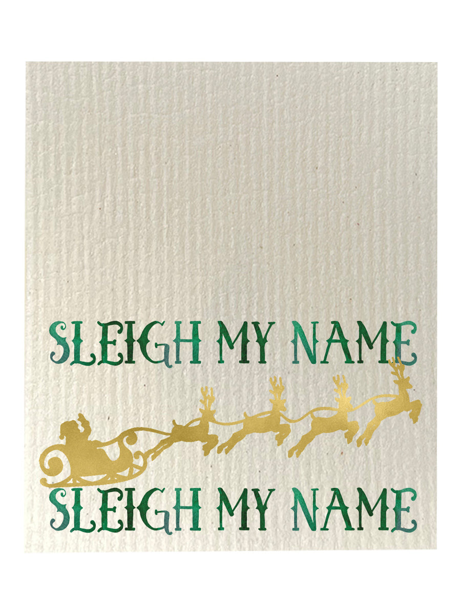 Sleigh My Name Dishcloth Set