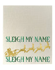 Sleigh My Name -  Bio-degradable Cellulose Dishcloth Set of 2