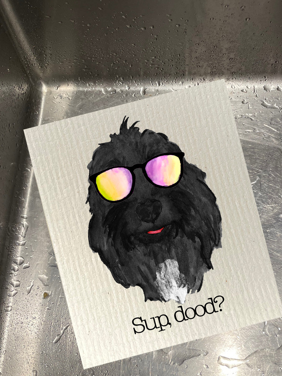 Sup Dood Black Dishcloth Set