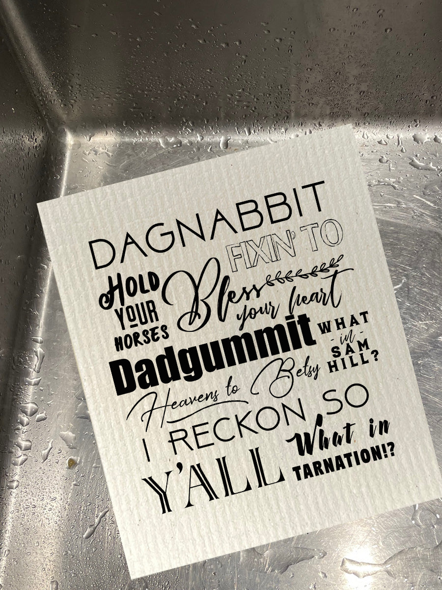 Sassy Southern Saying Dishcloth Set