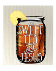 Sweet Tea And Jesus Bio-degradable Cellulose Dishcloth Set of 2