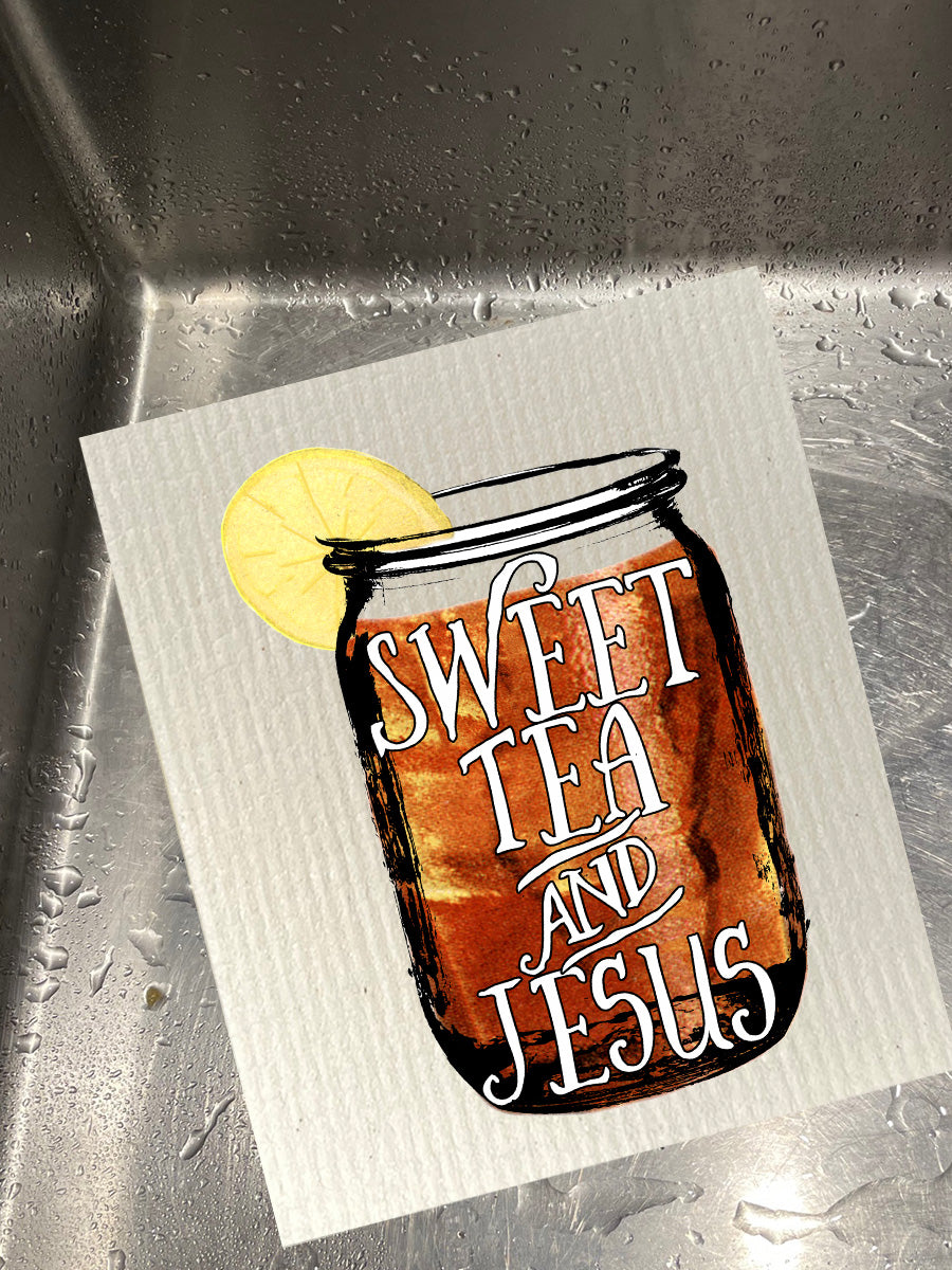 Sweet Tea And Jesus Dishcloth Set
