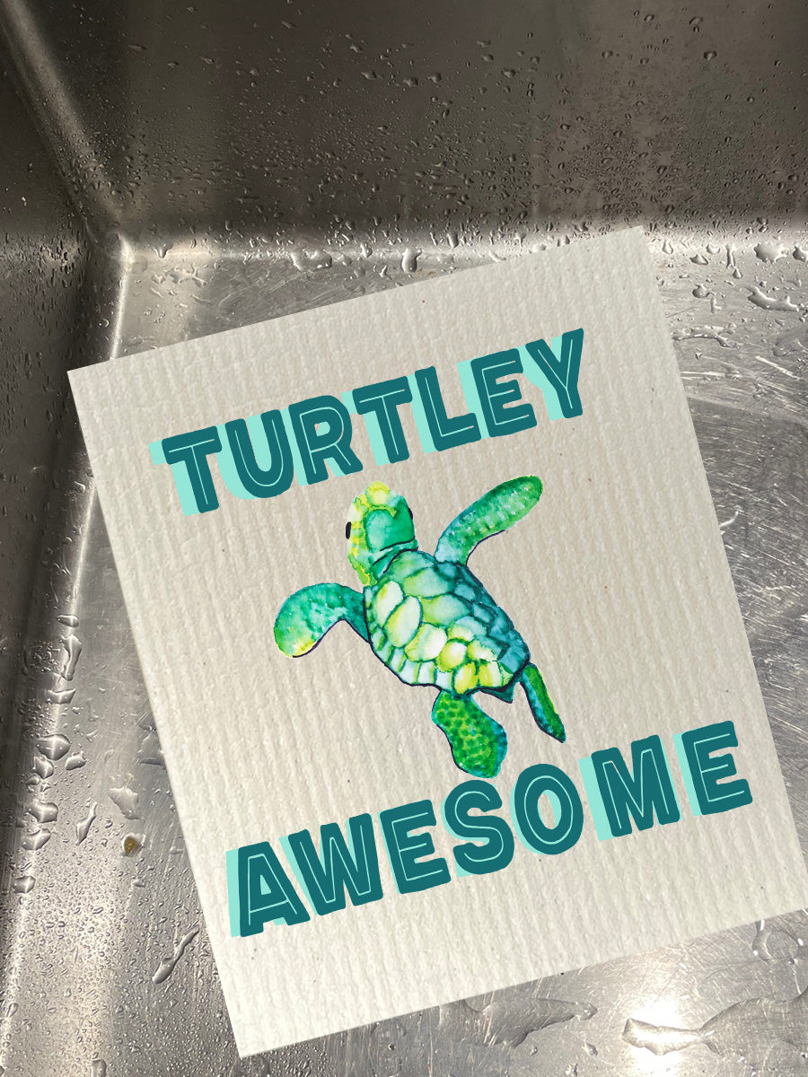 Turtley Awesome Bio-degradable Cellulose Dishcloth Set of 2