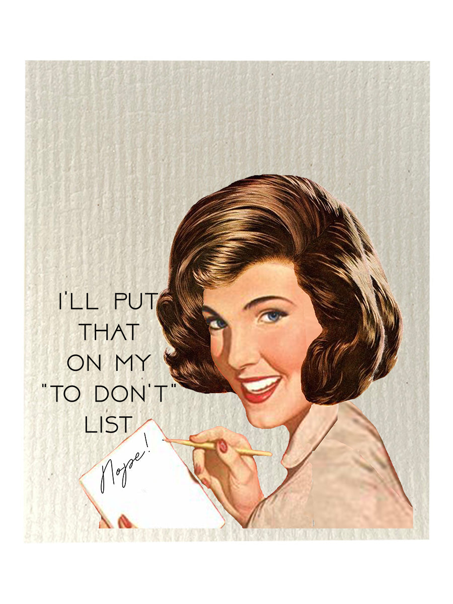 To Don't List Dishcloth Set