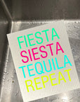 Fiesta Siesta Tequila Bio-degradable Cellulose Dishcloth Set of 2