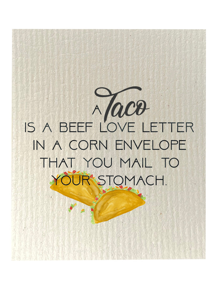 Taco Love Letter Dishcloth Set