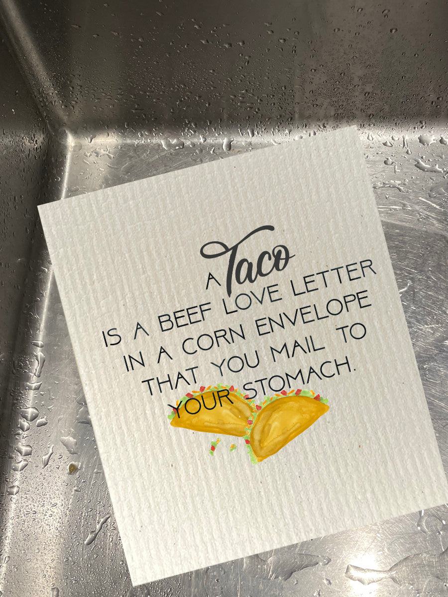 Taco Love Letter Dishcloth Set