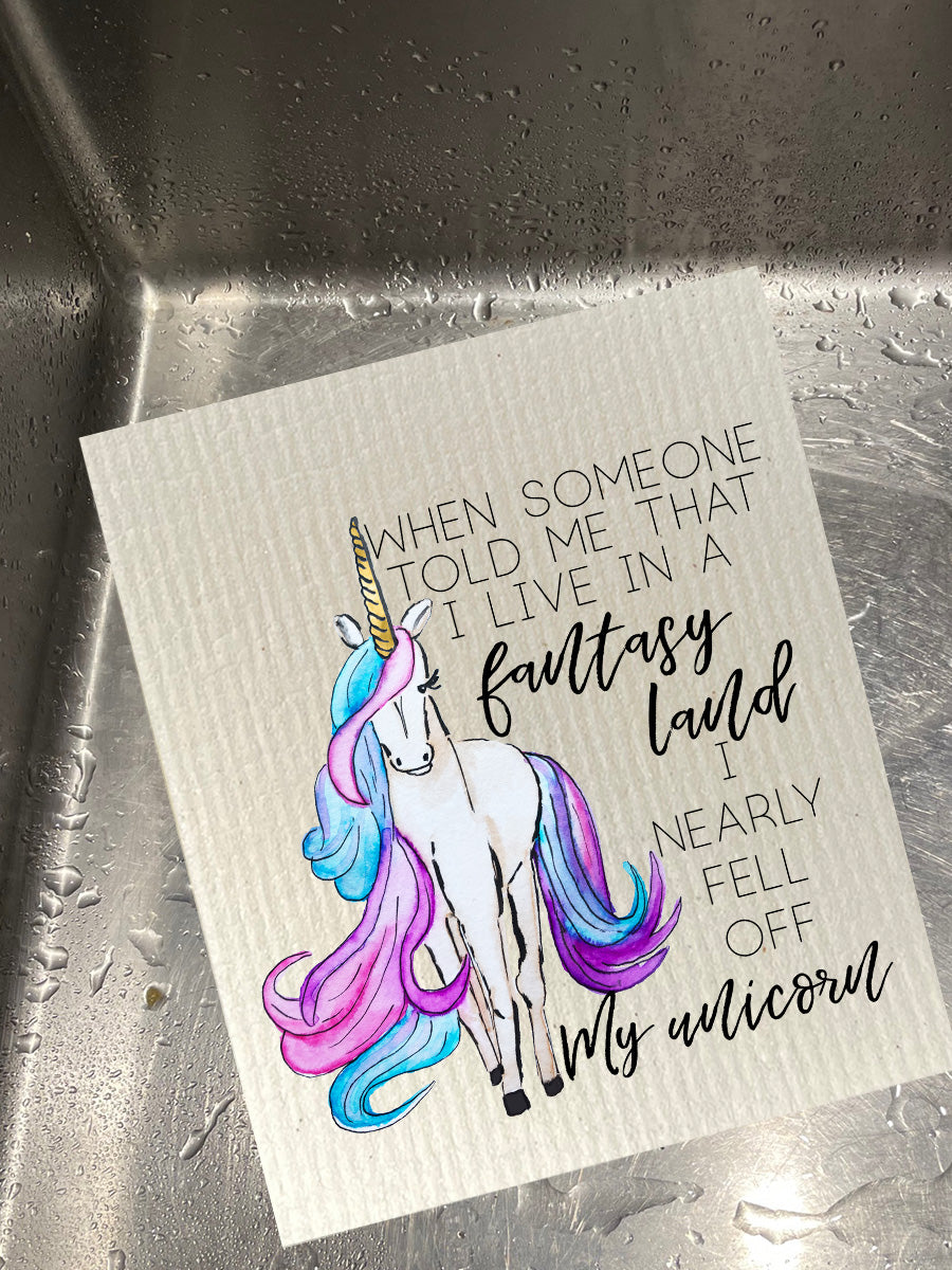 Fell Off My Unicorn Dishcloth Set