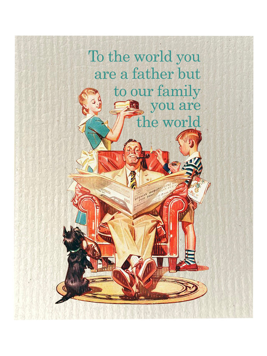 Father You Are The World Dishcloth Set