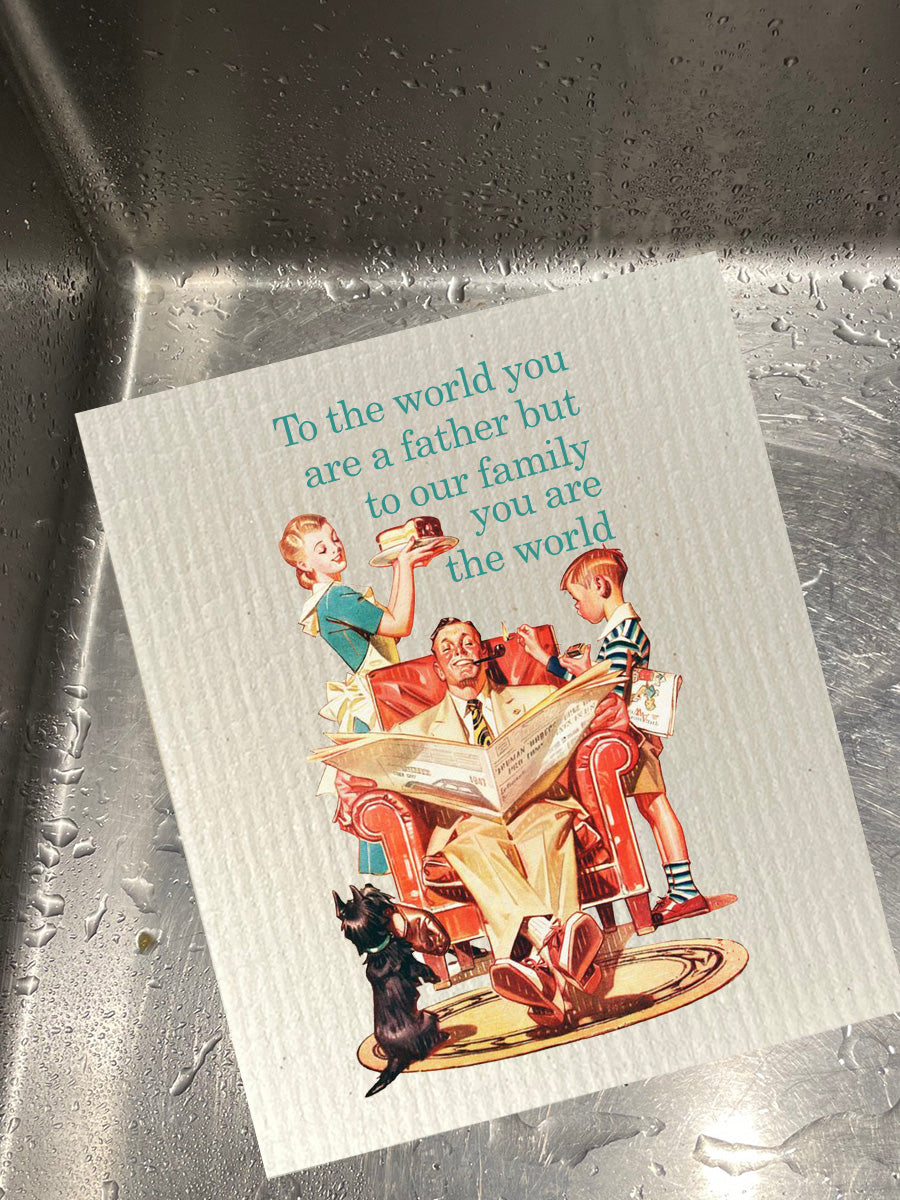 Father You Are The World Dishcloth Set