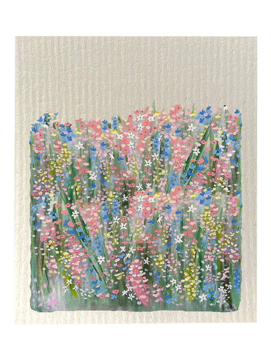 Wildflowers In Meadow Dishcloth Set