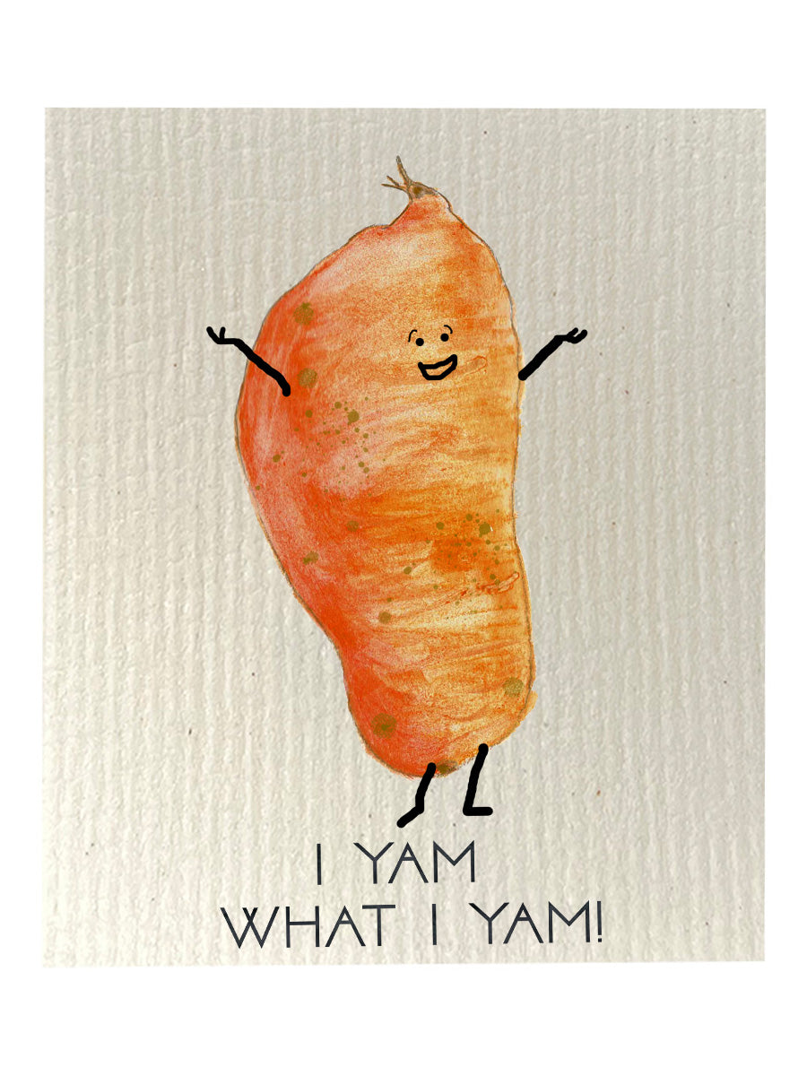 I Yam What I Yam Dishcloth Set