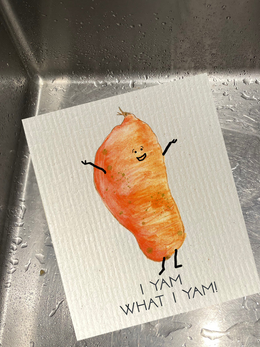 I Yam What I Yam Dishcloth Set