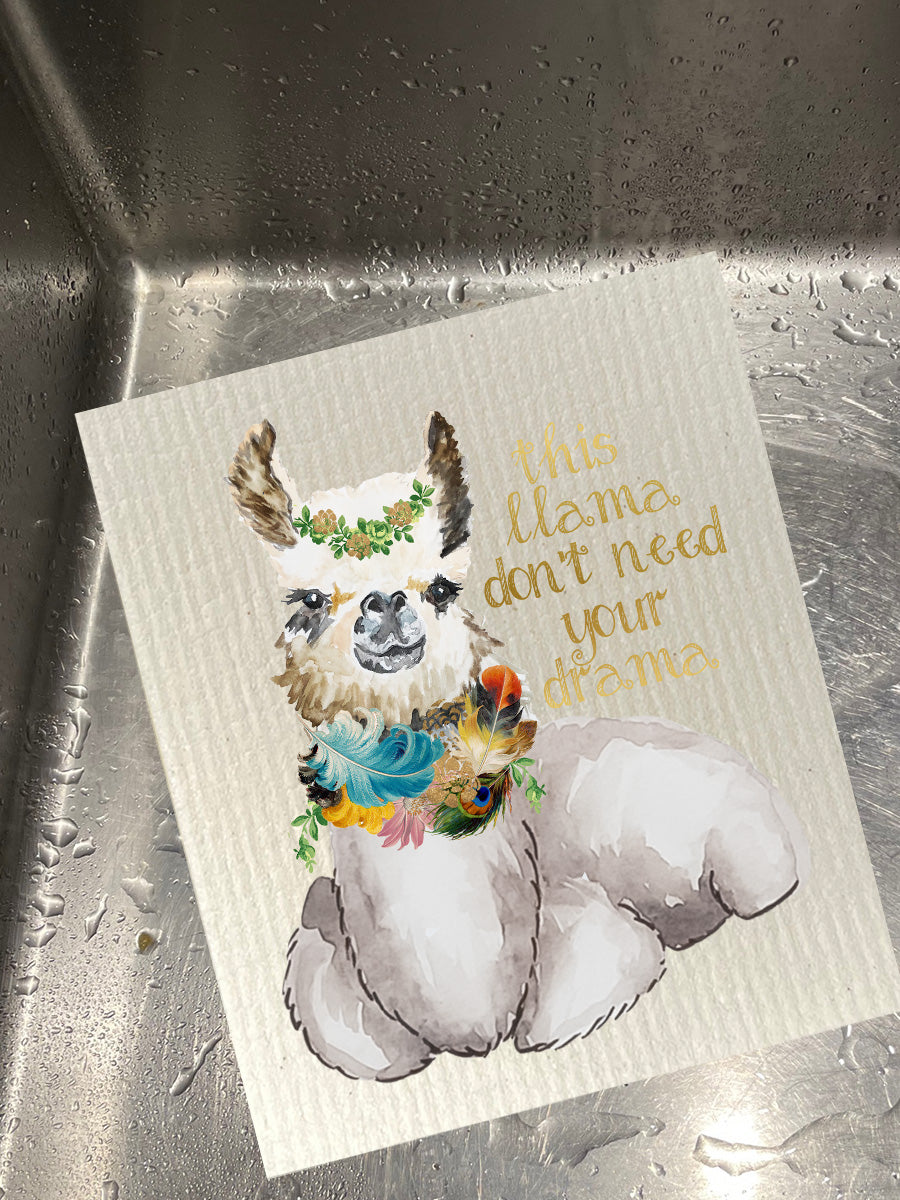 Llama Drama Dishcloth Set