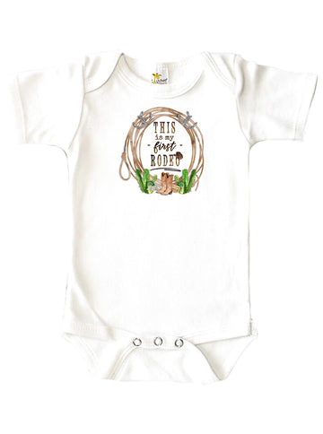 This Is My First Rodeo Baby Onesie