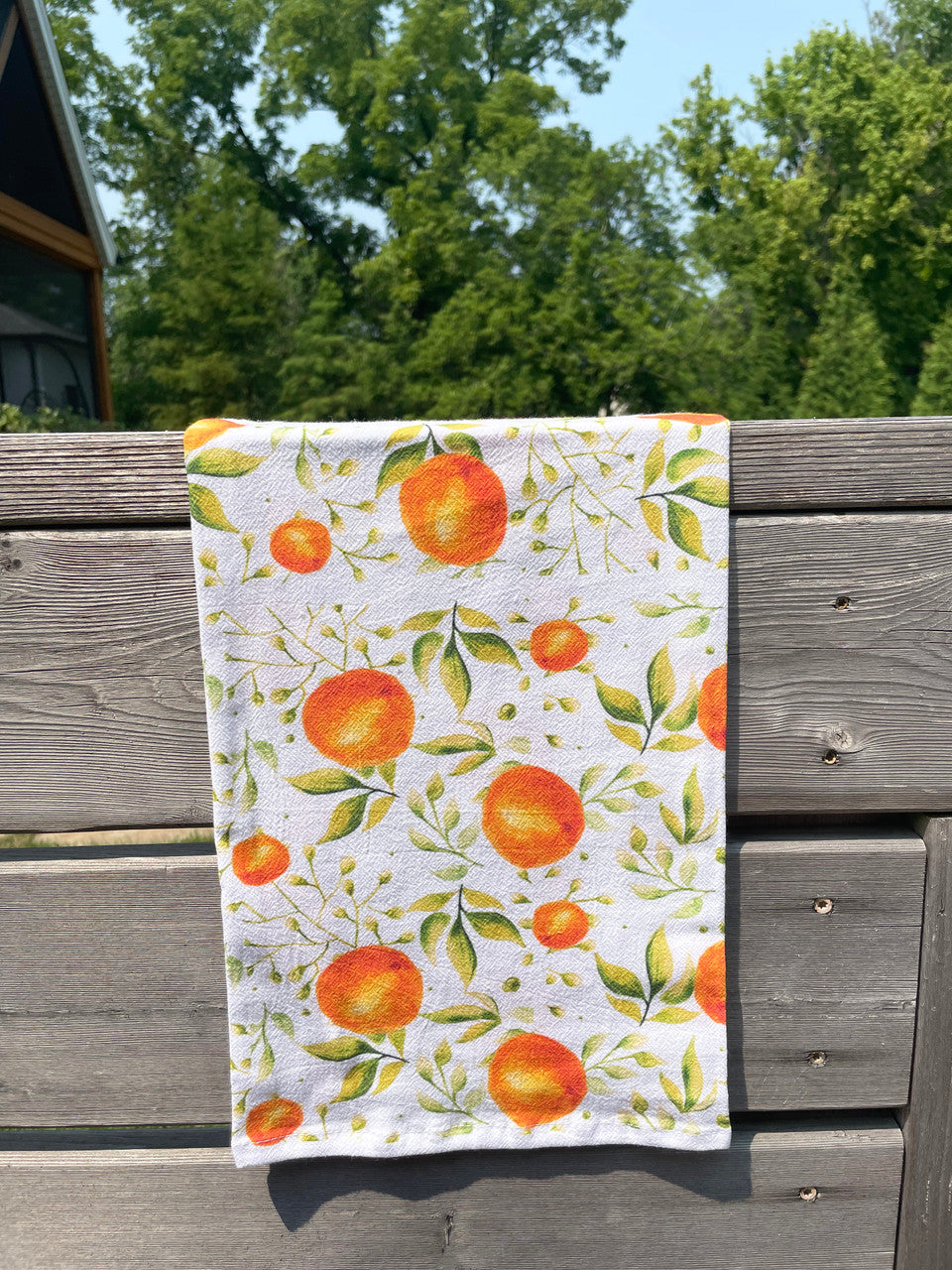 Orange Collage All Over Print Kitchen Towel