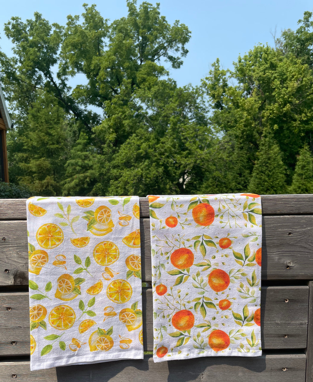 Orange Collage All Over Print Kitchen Towel