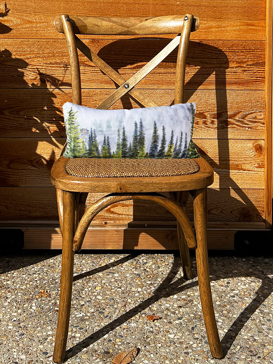 Cabin in the Woods Cotton Zipper Pillow