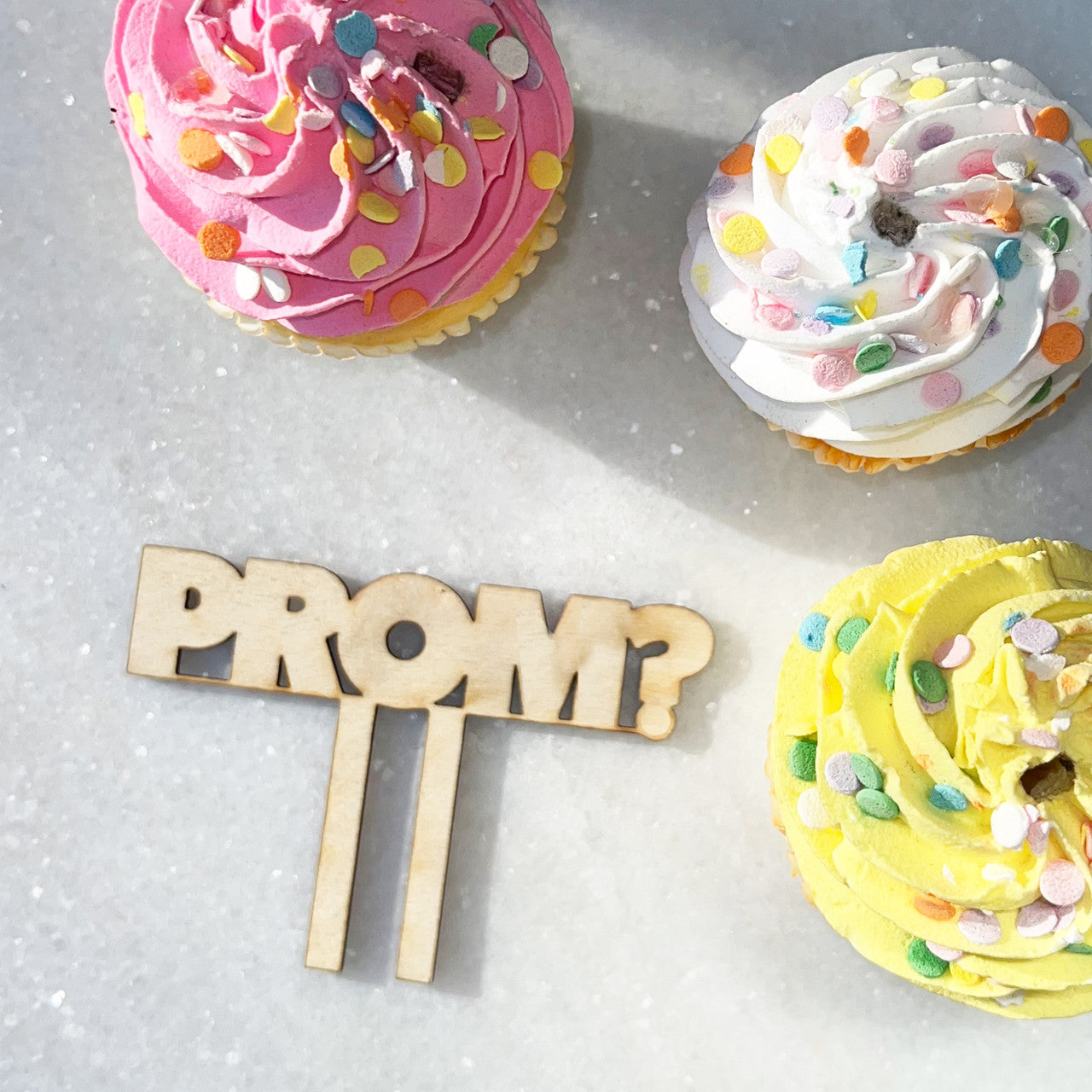 Prom? Wood Cake Topper