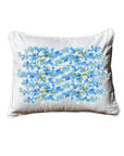 Bluebonnets All Over White Rectangular Pillow with Piping