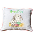 Easter Bunny White Rectangular Pillow with Piping