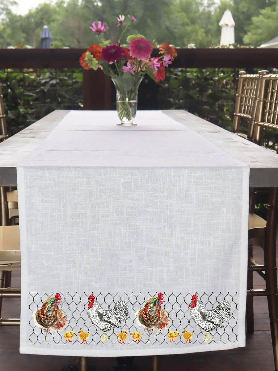 Running Chickens Table Runner
