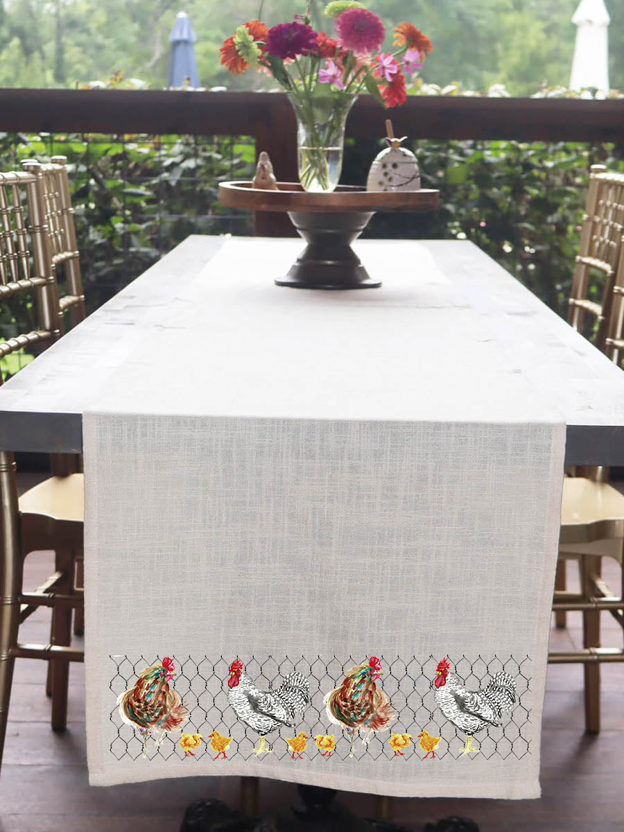 Running Chickens Table Runner