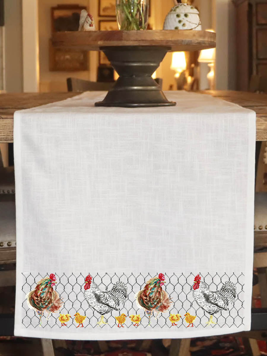 Running Chickens Table Runner
