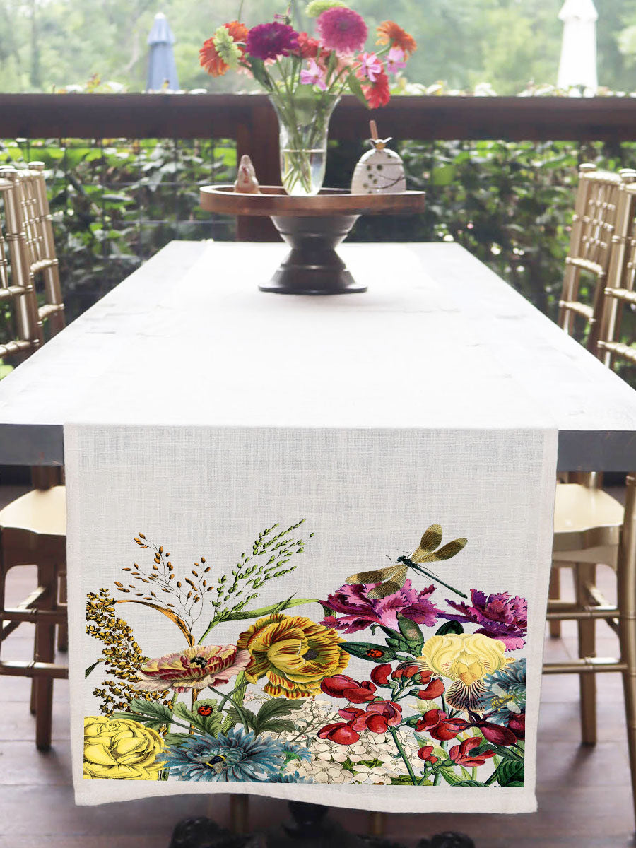 Insect Floral Table Runner