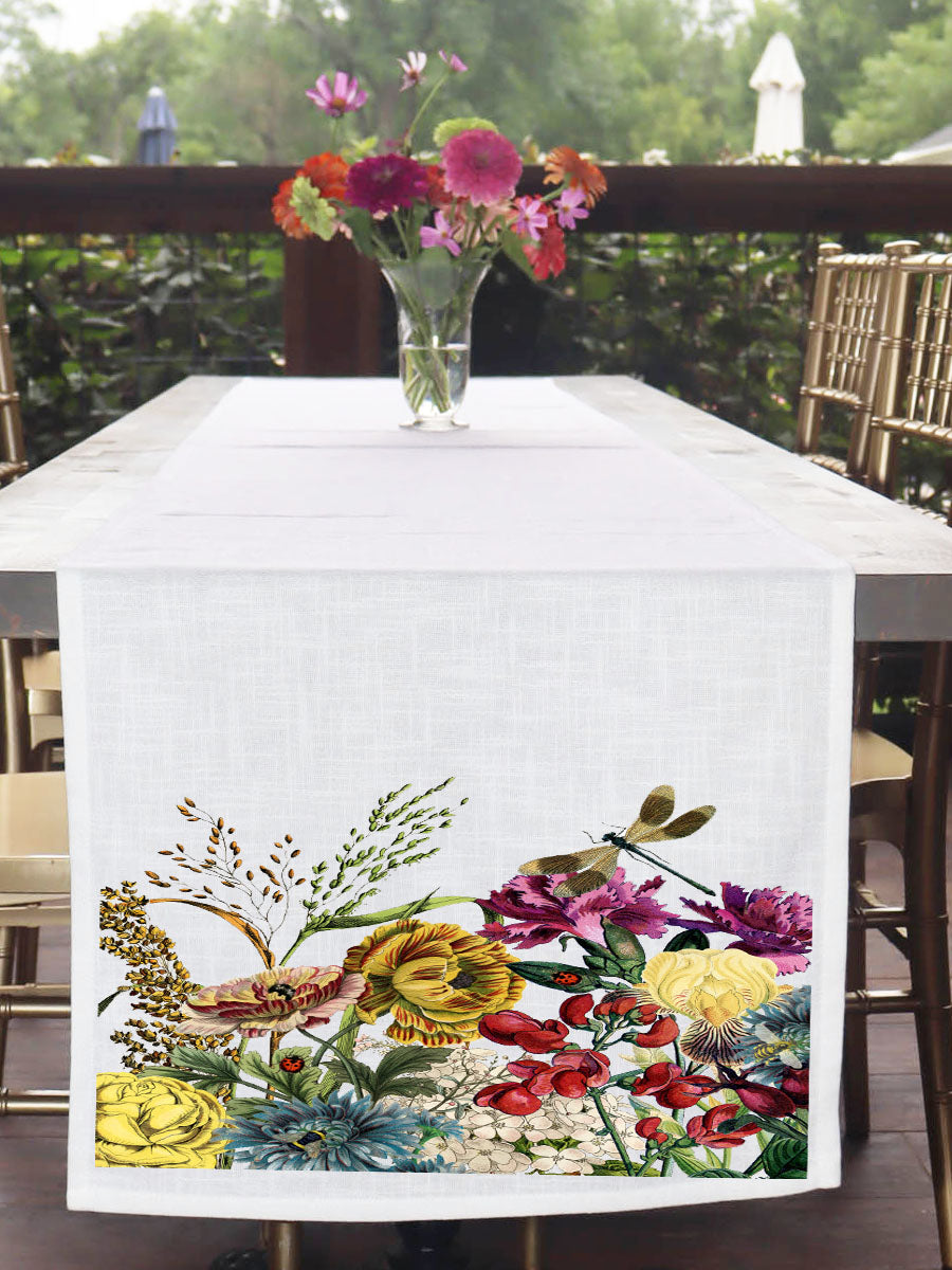 Insect Floral Table Runner