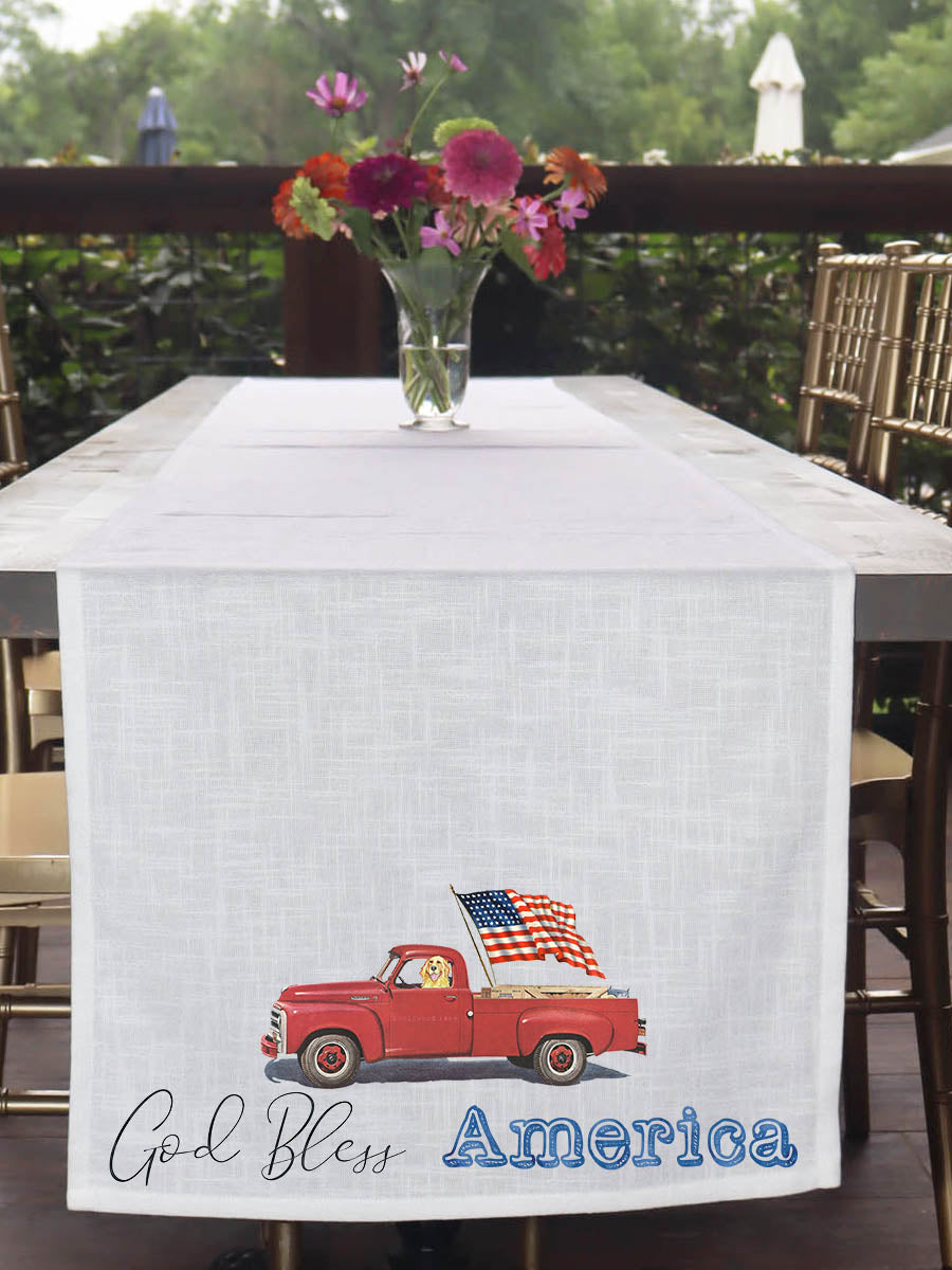 God Bless America Table Runner