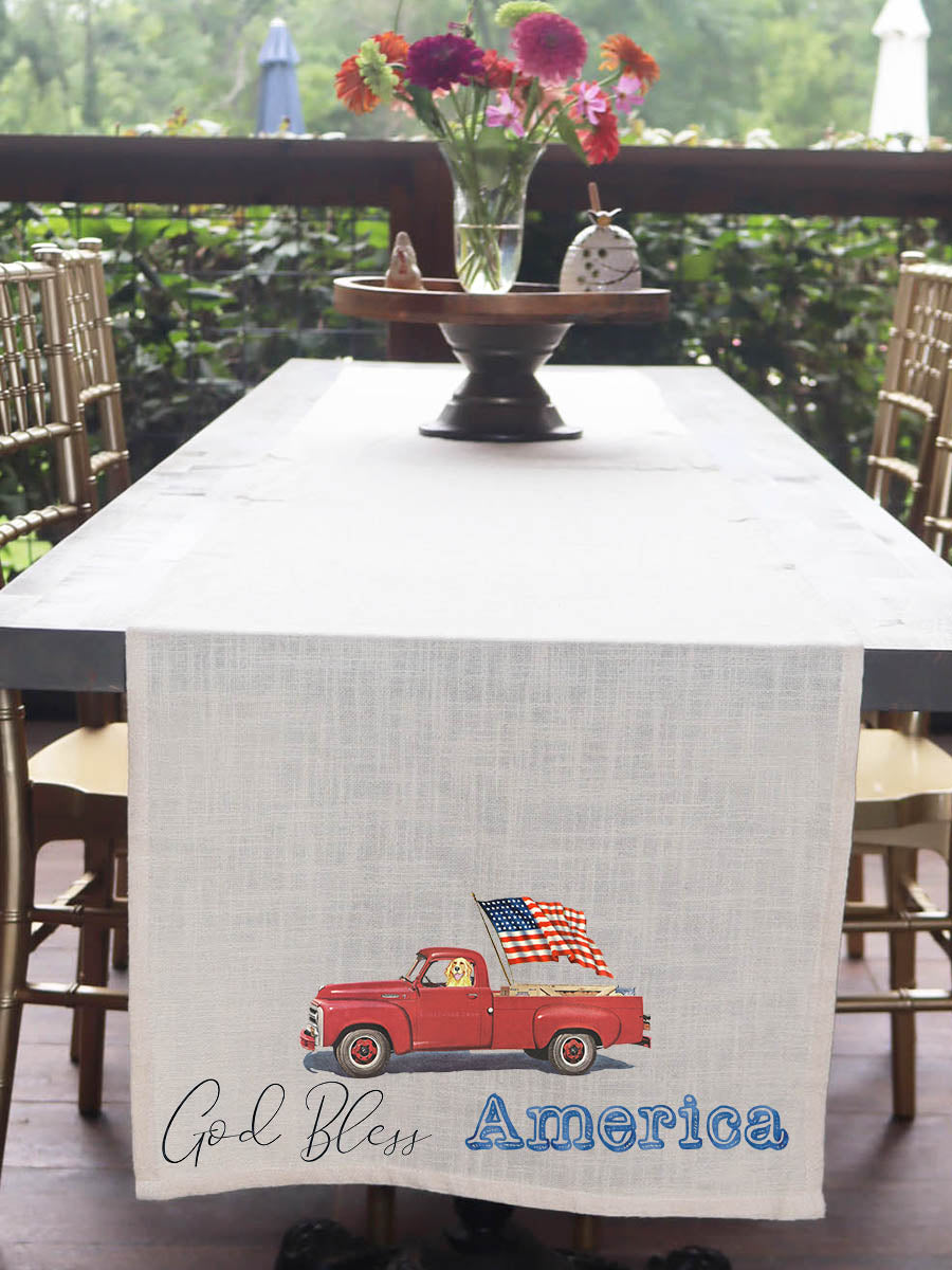 God Bless America Table Runner