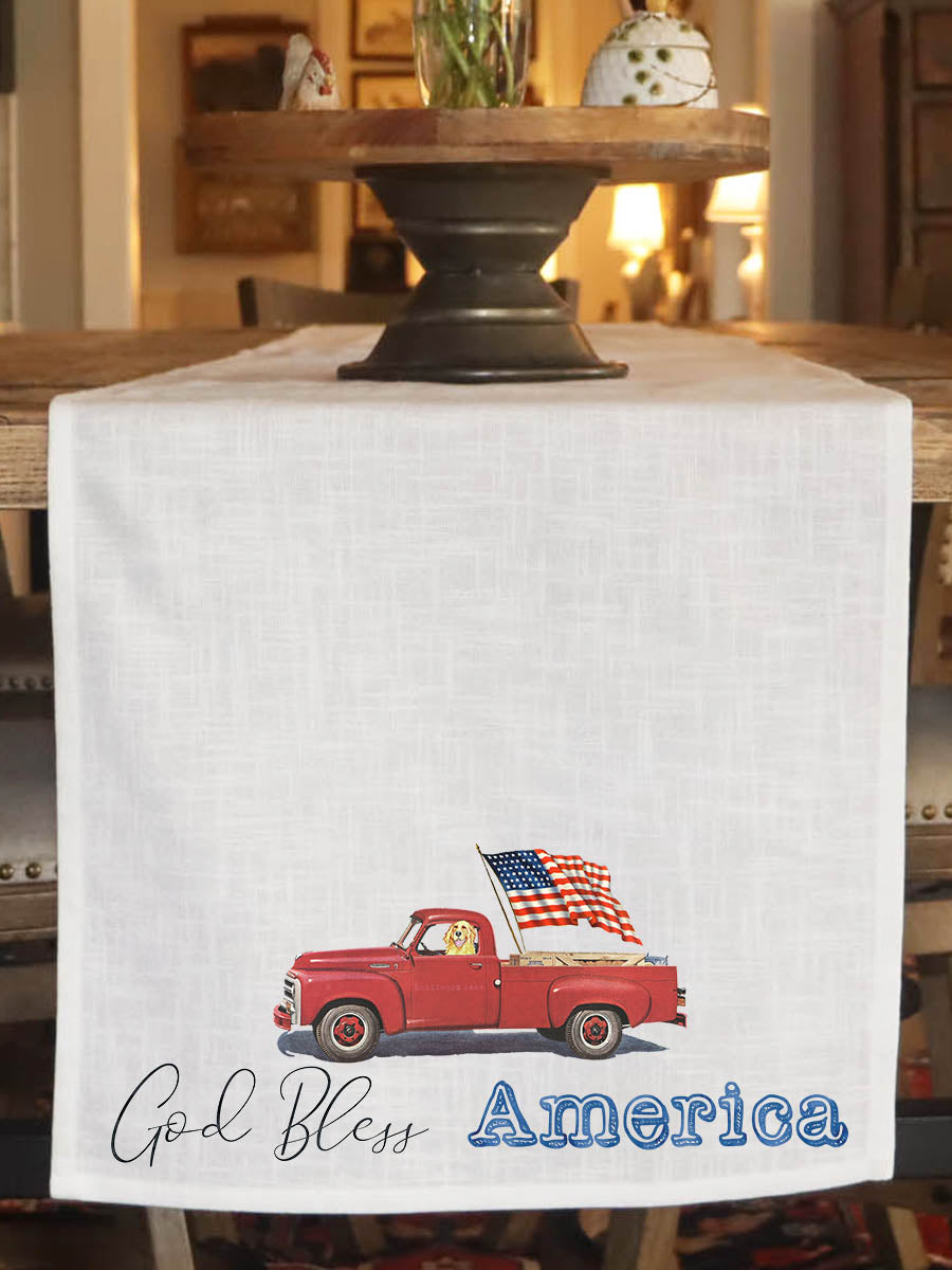 God Bless America Table Runner