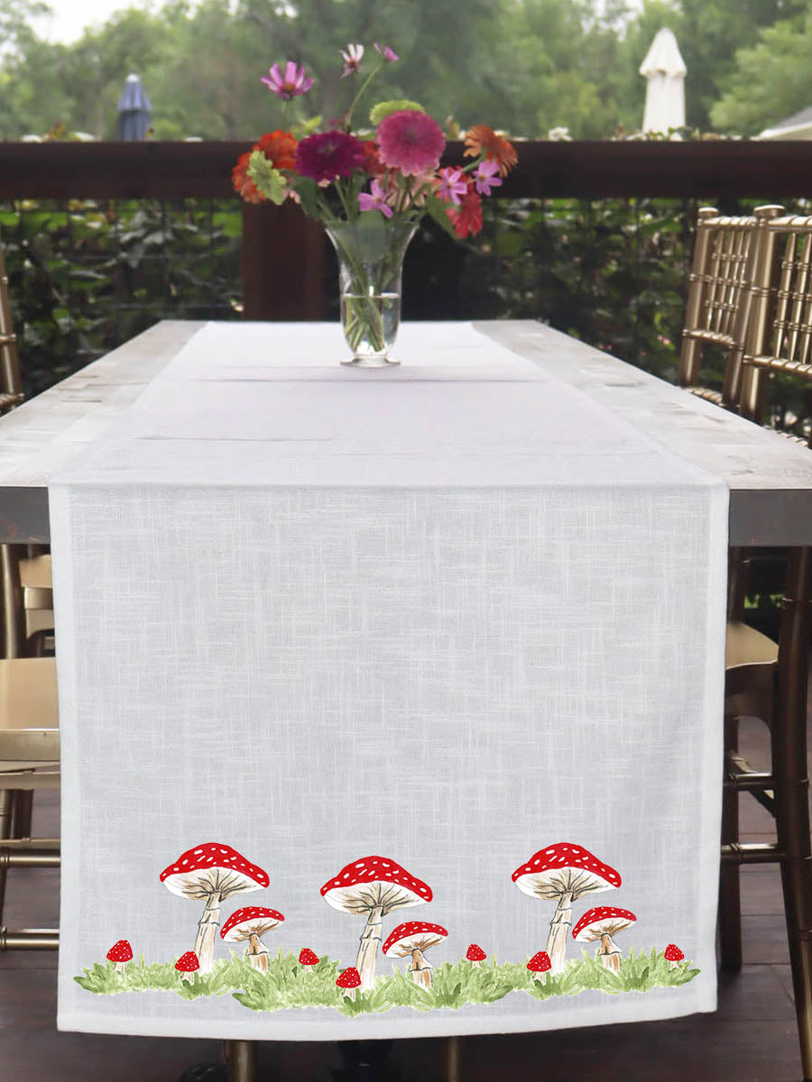 Mushrooms in a Row Table Runner