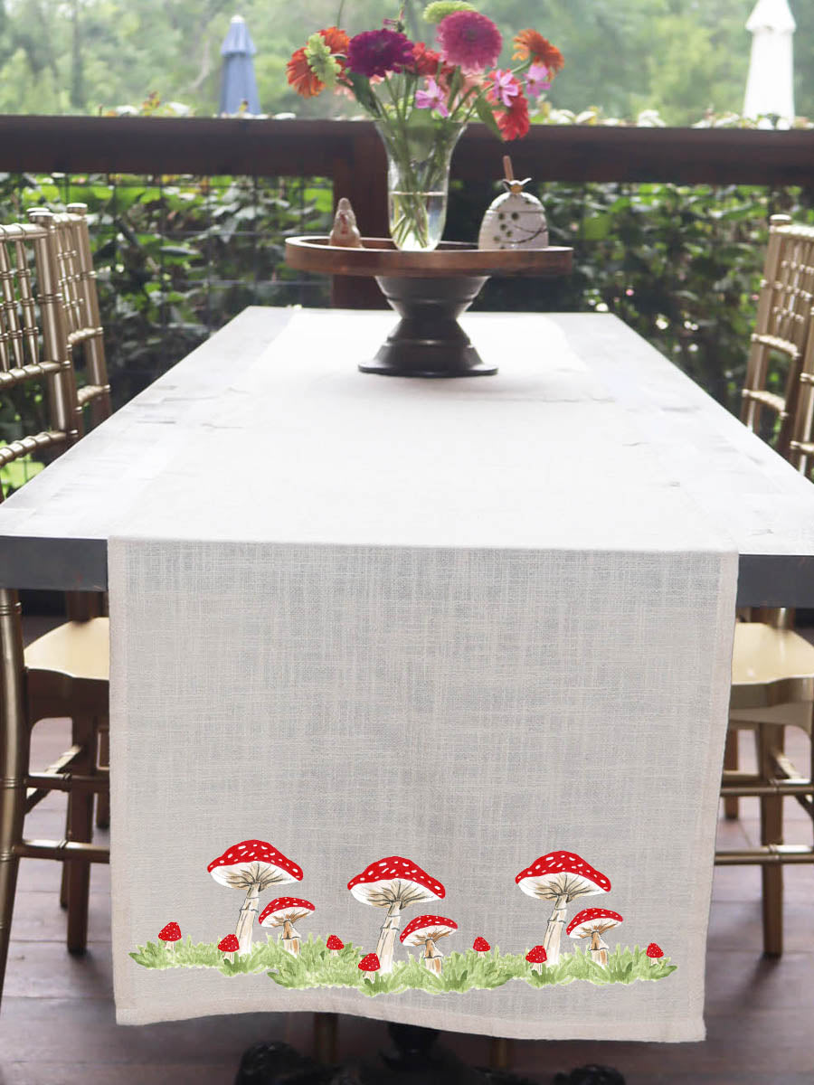 Mushrooms in a Row Table Runner