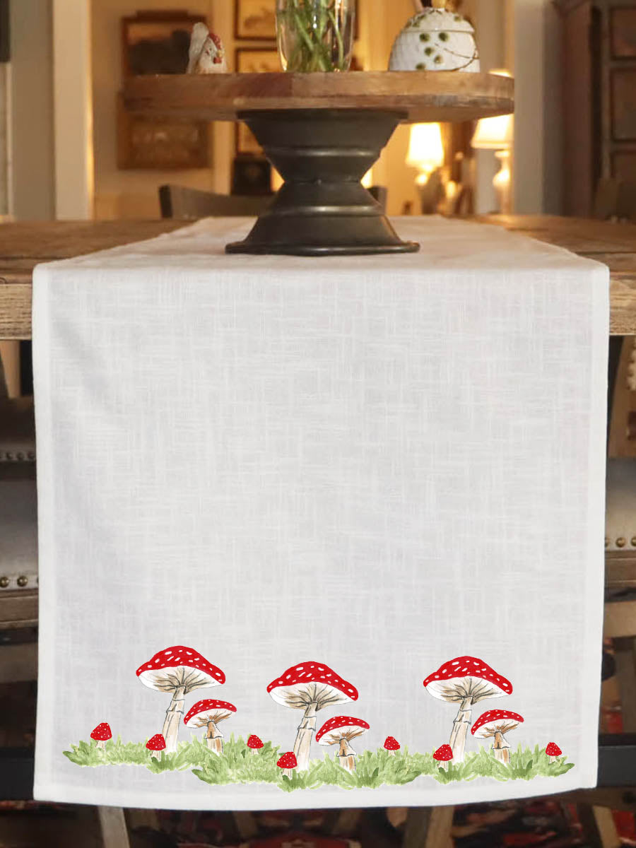 Mushrooms in a Row Table Runner