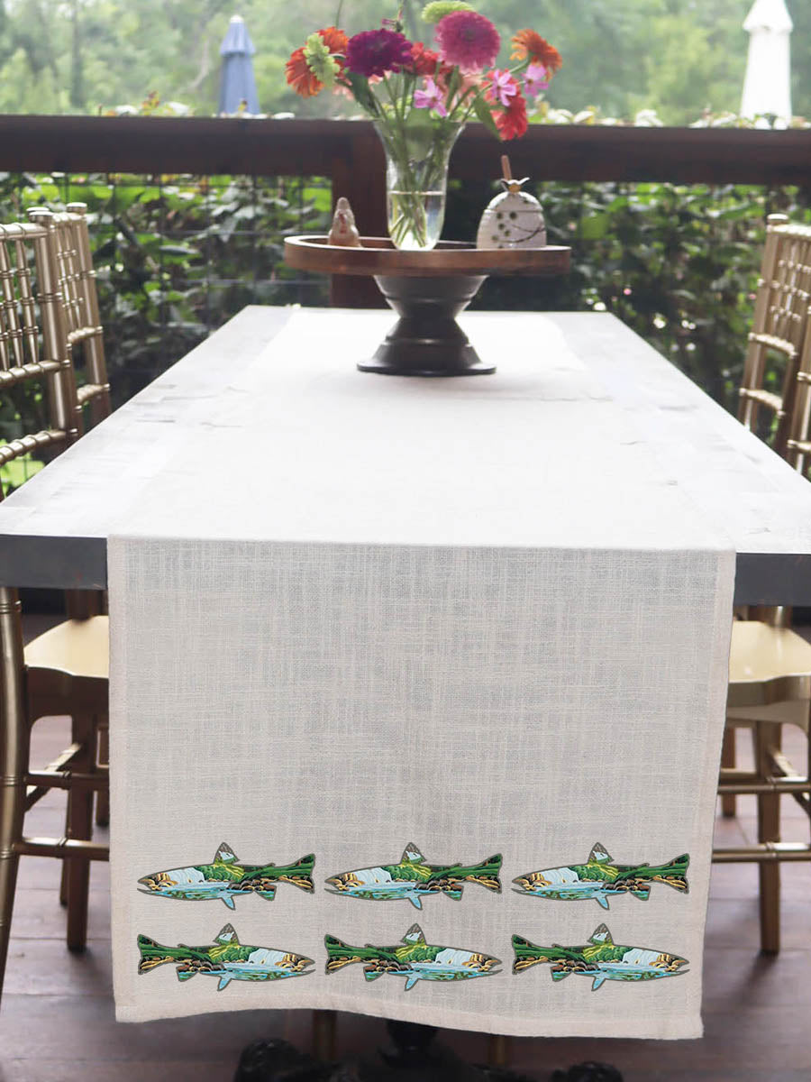 Scenic Fish Table Runner