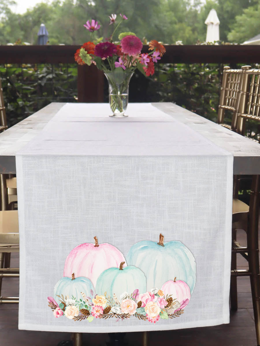 Pastel Pumpkins Table Runner