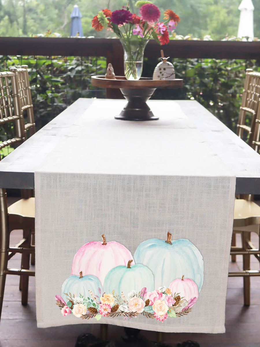 Pastel Pumpkins Table Runner