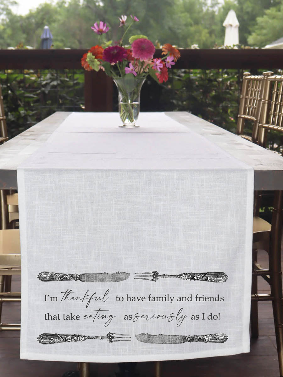 Take Eating Seriously Table Runner