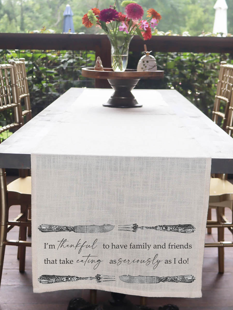 Take Eating Seriously Table Runner