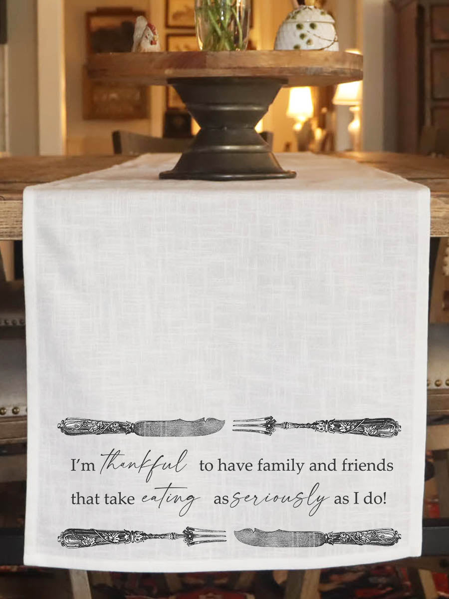 Take Eating Seriously Table Runner