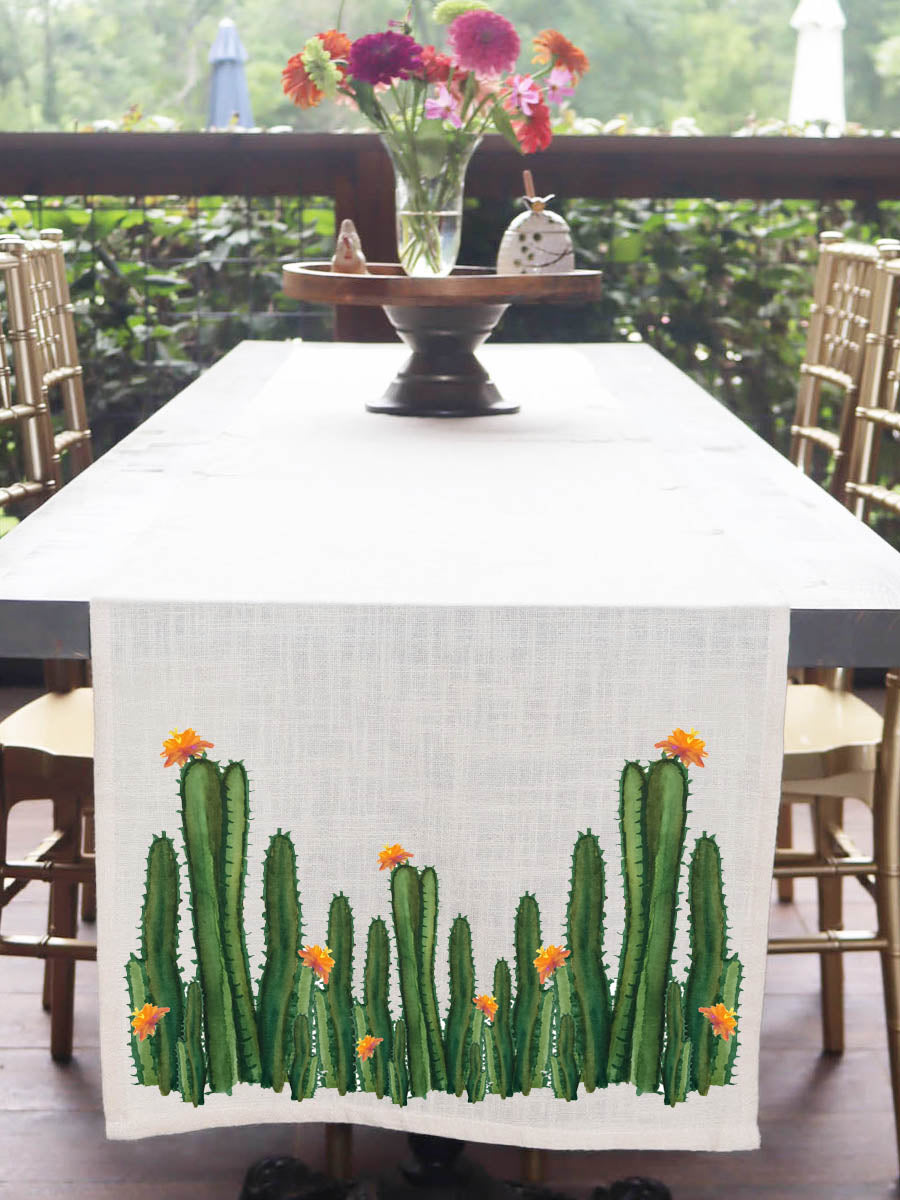 Tall Flowering Cacti Table Runner