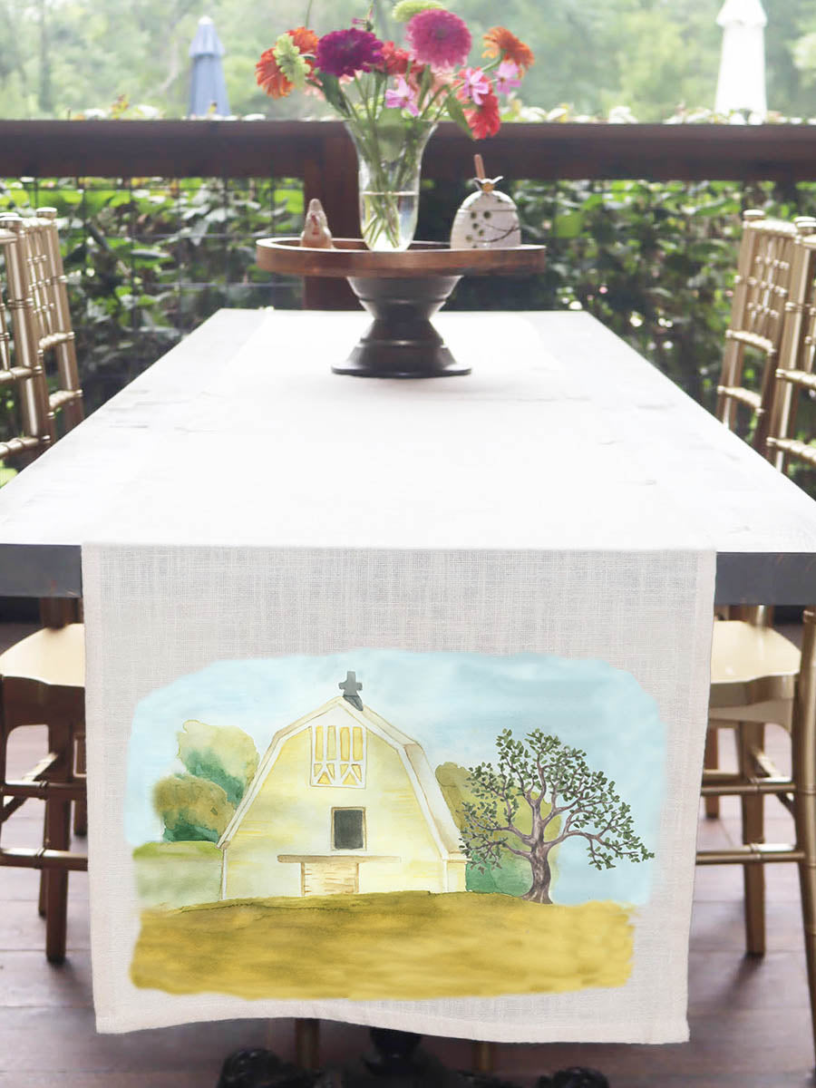 Yellow Barn Table Runner
